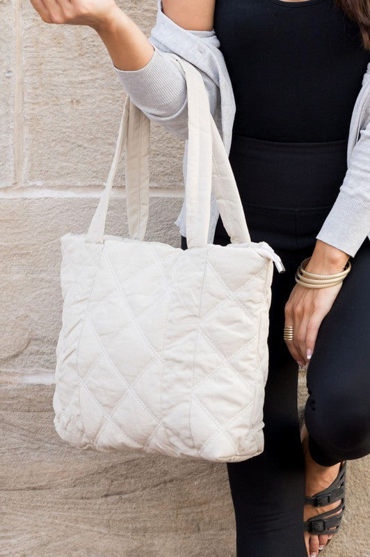 Quilted Tote - Tigbul's Variety Fashion Shop