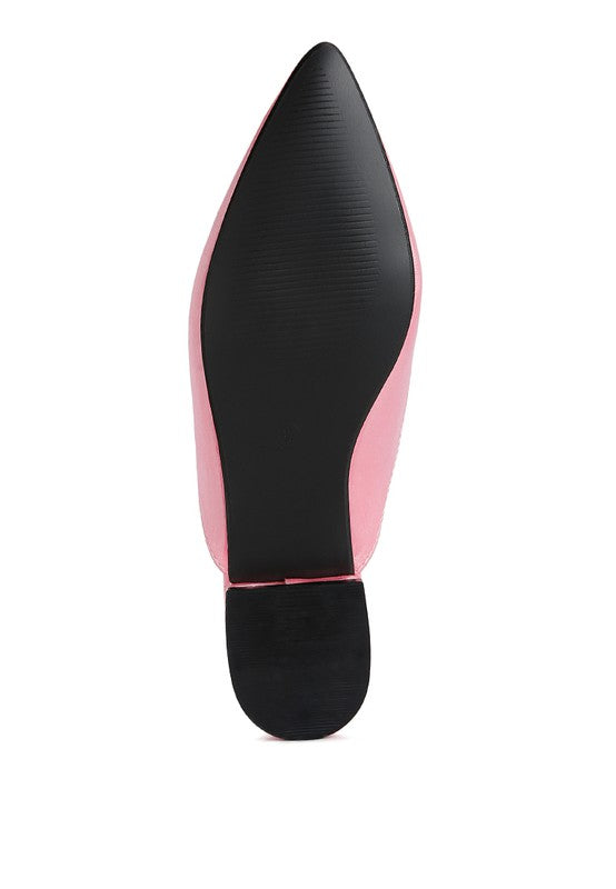 PERRINE Diamante Jewel Satin Mules in Black - Tigbul's Variety Fashion Shop