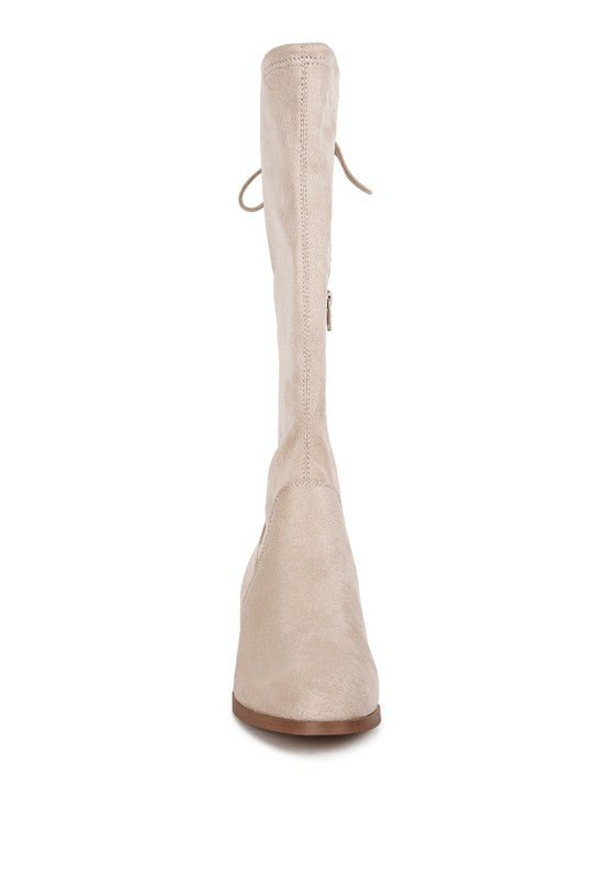 Francesca Tassels Detail Short Heel Calf Boot - Tigbul's Variety Fashion Shop