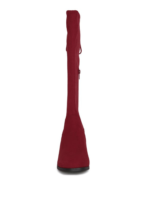 Francesca Tassels Detail Short Heel Calf Boot - Tigbul's Variety Fashion Shop