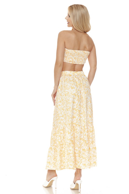Women's Floral Skirt and TOP Set - Tigbul's Variety Fashion Shop