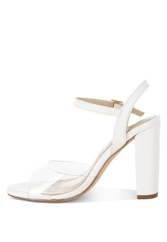 Perta Clear Strap Block Heel Sandals - Tigbul's Variety Fashion Shop