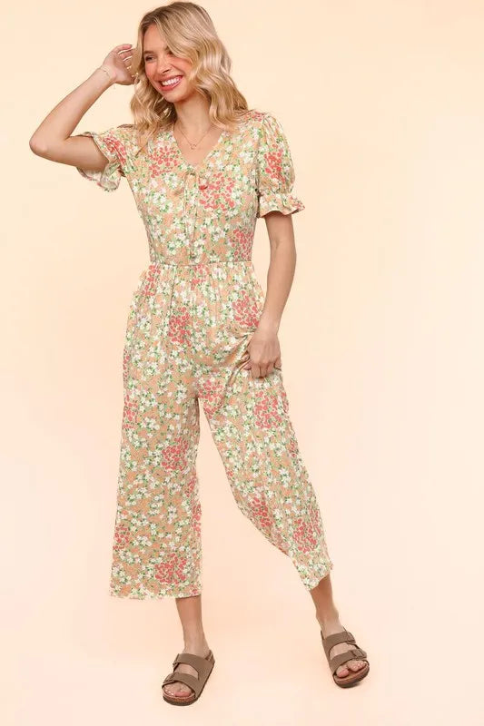 Flora Knit Spring Jumpsuit With Side Pockets - Tigbul's Variety Fashion Shop