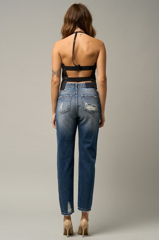 High Waist Straight Jeans - Tigbul's Variety Fashion Shop