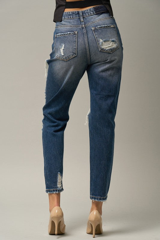 High Waist Straight Jeans - Tigbul's Variety Fashion Shop
