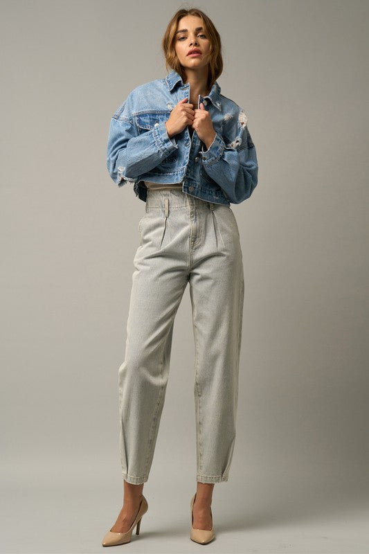 Super High Waist Balloon Jeans - Tigbul's Variety Fashion Shop