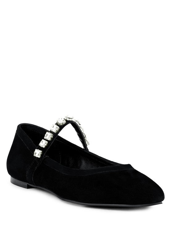 ASSISI Fine Suede MaryJane Ballet Flats - Tigbul's Variety Fashion Shop
