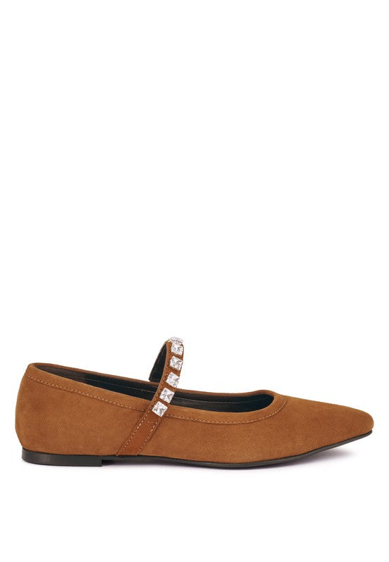ASSISI Fine Suede MaryJane Ballet Flats - Tigbul's Variety Fashion Shop