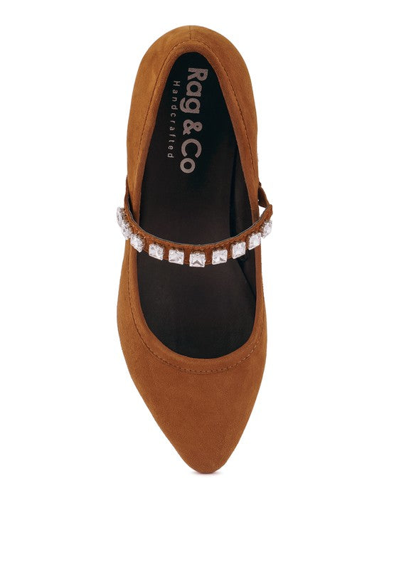 ASSISI Fine Suede MaryJane Ballet Flats - Tigbul's Variety Fashion Shop