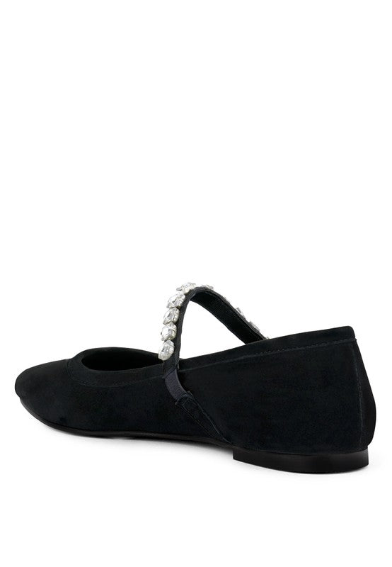 ASSISI Fine Suede MaryJane Ballet Flats - Tigbul's Variety Fashion Shop