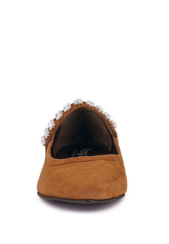 ASSISI Fine Suede MaryJane Ballet Flats - Tigbul's Variety Fashion Shop