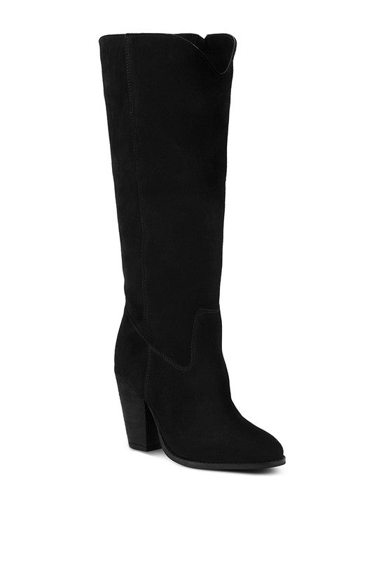 GREAT-STORM Suede Leather Calf Boots - Tigbul's Variety Fashion Shop
