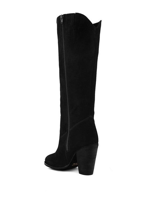 GREAT-STORM Suede Leather Calf Boots - Tigbul's Variety Fashion Shop
