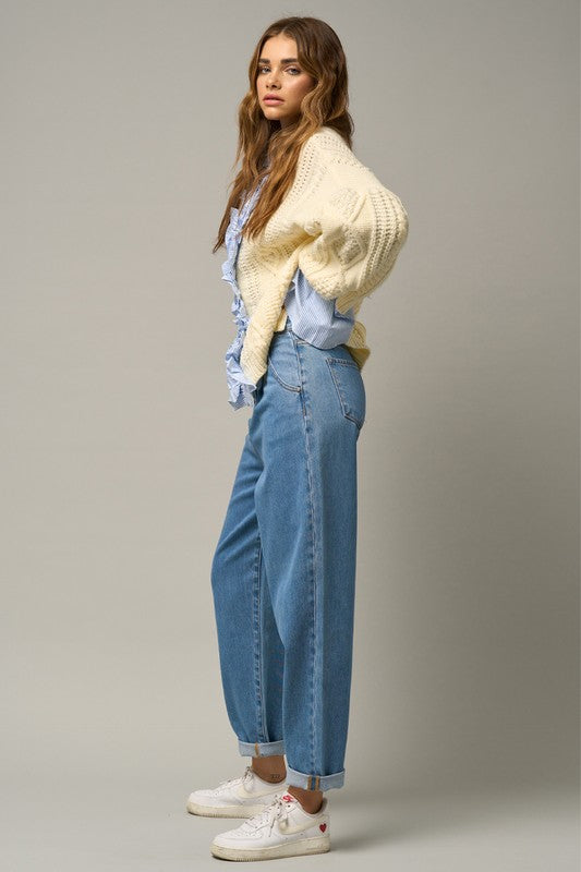 Super High Waist Slouch Jeans - Tigbul's Variety Fashion Shop