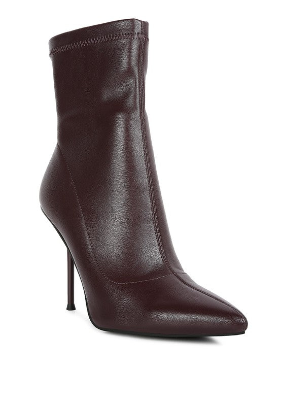 Yolo High Pointed Heeled Ankle Boot - Tigbul's Variety Fashion Shop