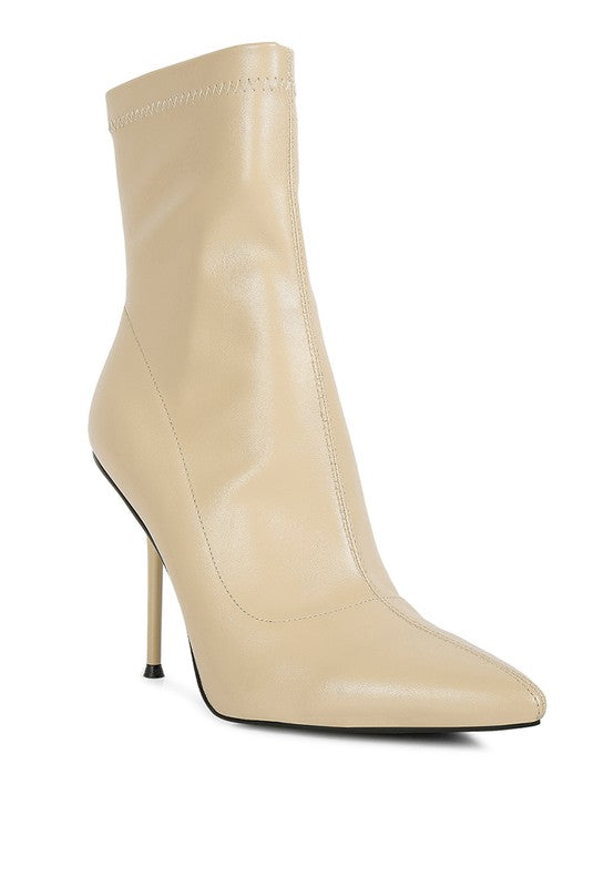 Yolo High Pointed Heeled Ankle Boot - Tigbul's Variety Fashion Shop