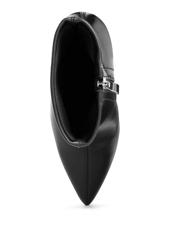 Yolo High Pointed Heeled Ankle Boot - Tigbul's Variety Fashion Shop