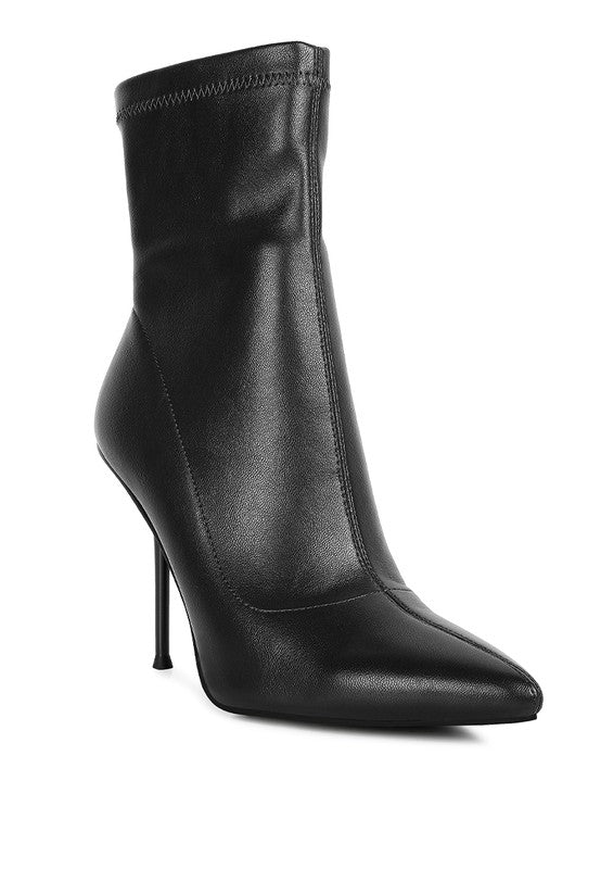 Yolo High Pointed Heeled Ankle Boot - Tigbul's Variety Fashion Shop