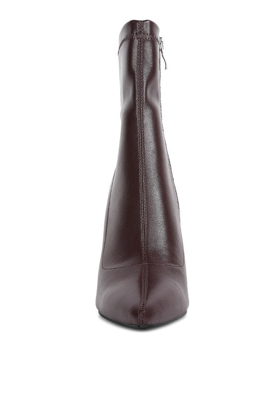 Yolo High Pointed Heeled Ankle Boot - Tigbul's Variety Fashion Shop