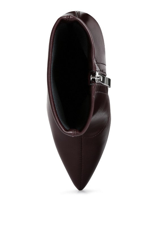 Yolo High Pointed Heeled Ankle Boot - Tigbul's Variety Fashion Shop
