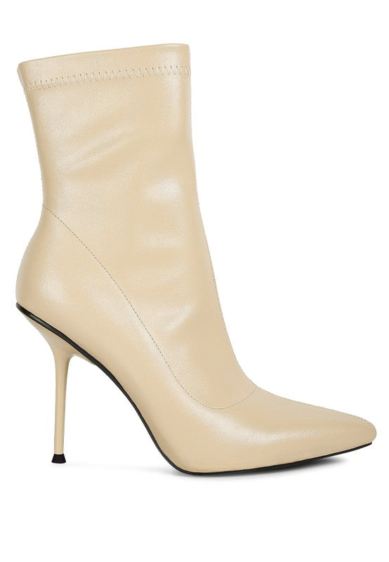 Yolo High Pointed Heeled Ankle Boot - Tigbul's Variety Fashion Shop