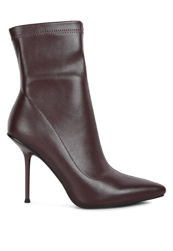 Yolo High Pointed Heeled Ankle Boot - Tigbul's Variety Fashion Shop
