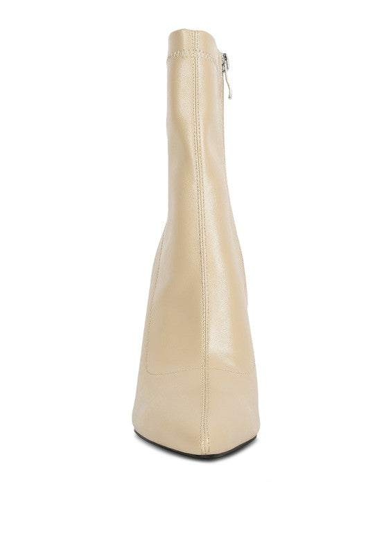Yolo High Pointed Heeled Ankle Boot - Tigbul's Variety Fashion Shop