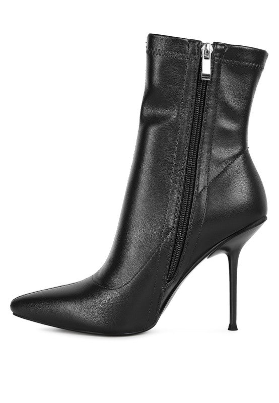 Yolo High Pointed Heeled Ankle Boot - Tigbul's Variety Fashion Shop