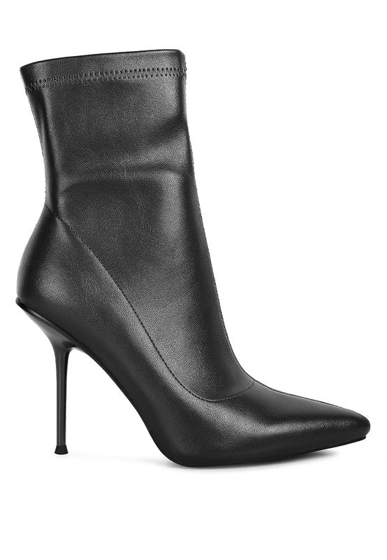 Yolo High Pointed Heeled Ankle Boot - Tigbul's Variety Fashion Shop