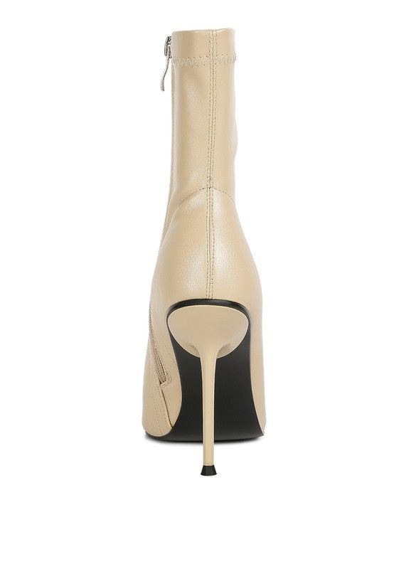 Yolo High Pointed Heeled Ankle Boot - Tigbul's Variety Fashion Shop