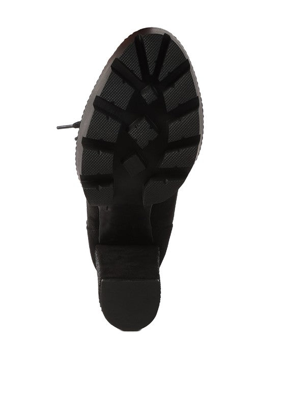 Birch Diamante Set Block Heeled Ankle Boot - Tigbul's Variety Fashion Shop