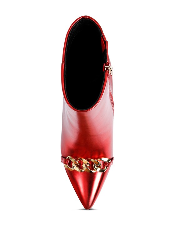 Firefly Hologram Stiletto Ankle Boots - Tigbul's Variety Fashion Shop