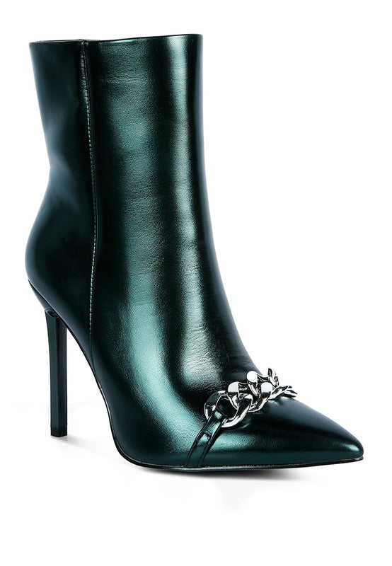 Firefly Hologram Stiletto Ankle Boots - Tigbul's Variety Fashion Shop