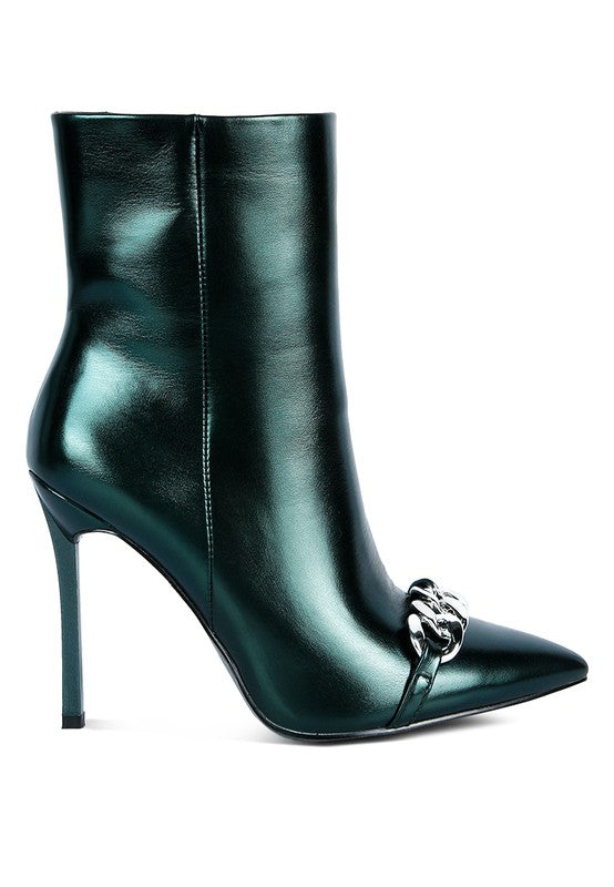 Firefly Hologram Stiletto Ankle Boots - Tigbul's Variety Fashion Shop