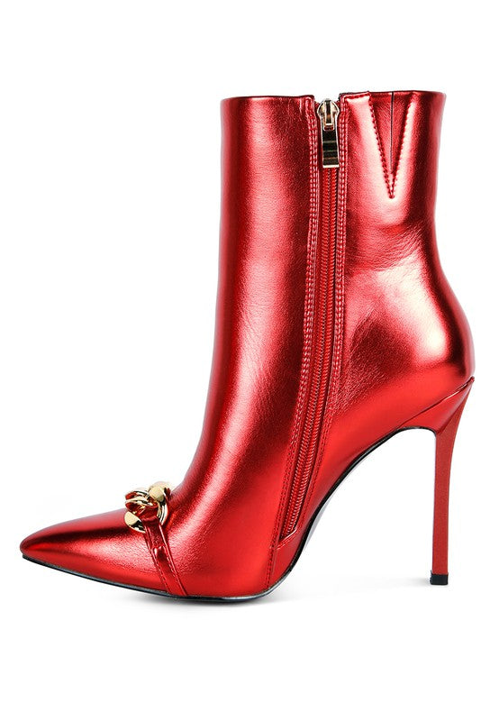 Firefly Hologram Stiletto Ankle Boots - Tigbul's Variety Fashion Shop