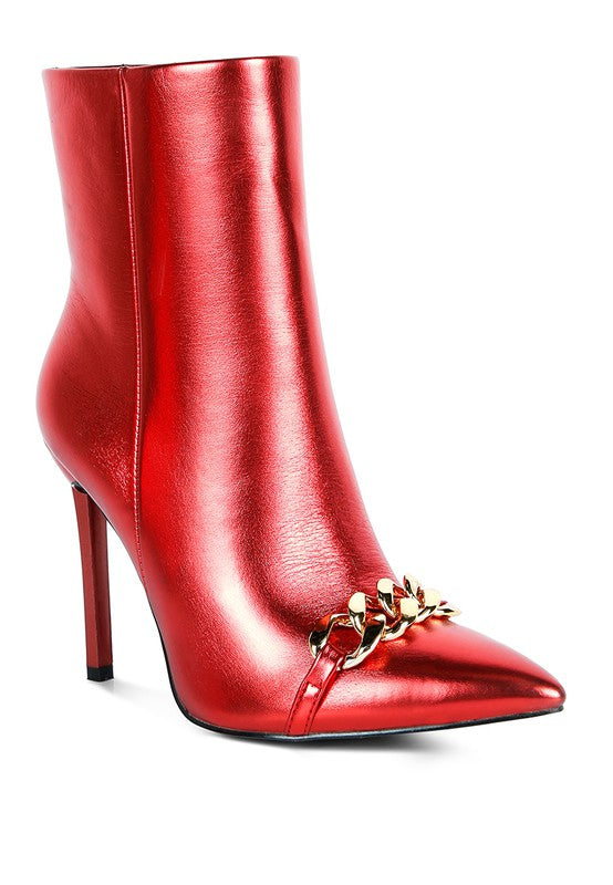 Firefly Hologram Stiletto Ankle Boots - Tigbul's Variety Fashion Shop