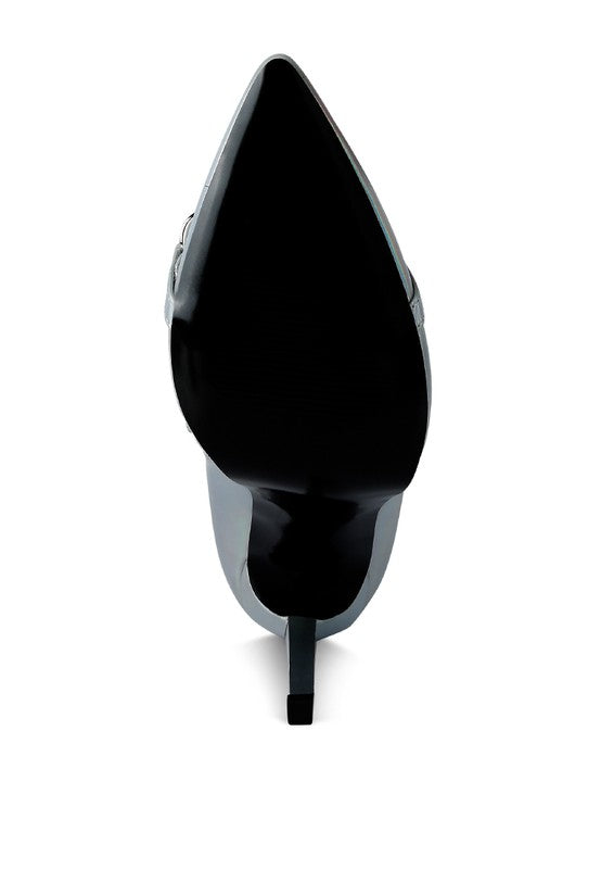 Firefly Hologram Stiletto Ankle Boots - Tigbul's Variety Fashion Shop