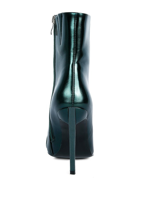 Firefly Hologram Stiletto Ankle Boots - Tigbul's Variety Fashion Shop