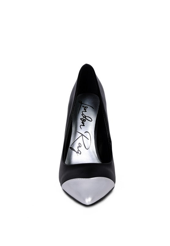 London Rag Cidra Silver Dip Stiletto Heels 5.9" - Tigbul's Variety Fashion Shop