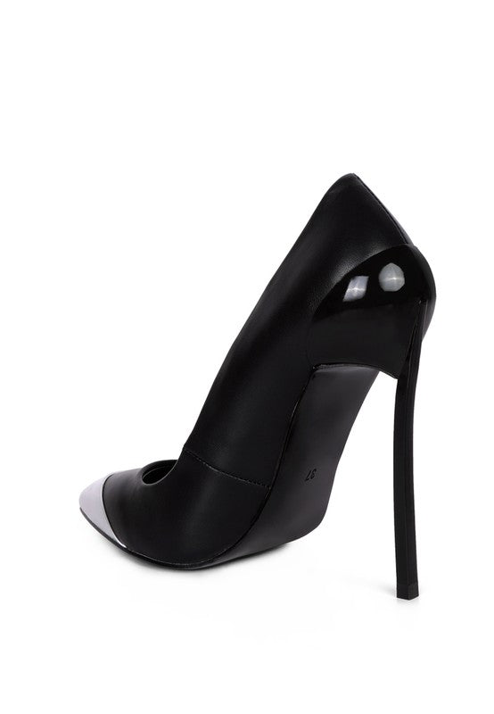 London Rag Cidra Silver Dip Stiletto Heels 5.9" - Tigbul's Variety Fashion Shop