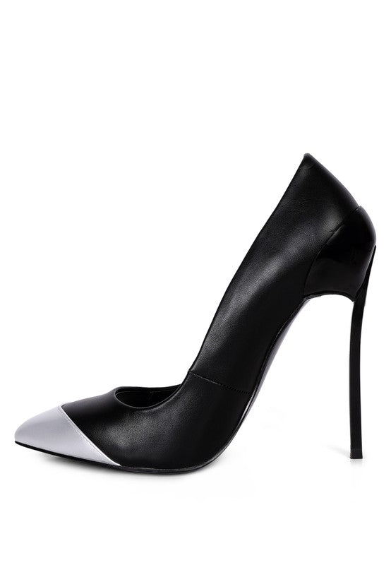London Rag Cidra Silver Dip Stiletto Heels 5.9" - Tigbul's Variety Fashion Shop