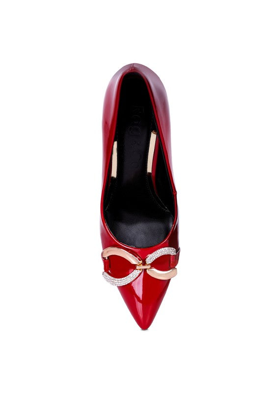 COCKTAIL Buckle Embellished Stiletto Pump Shoes - Tigbul's Variety Fashion Shop