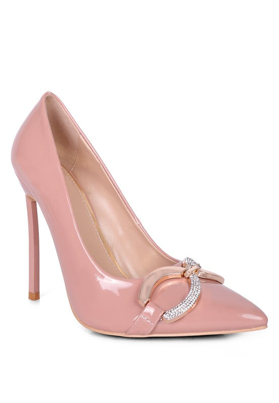 COCKTAIL Buckle Embellished Stiletto Pump Shoes - Tigbul's Variety Fashion Shop