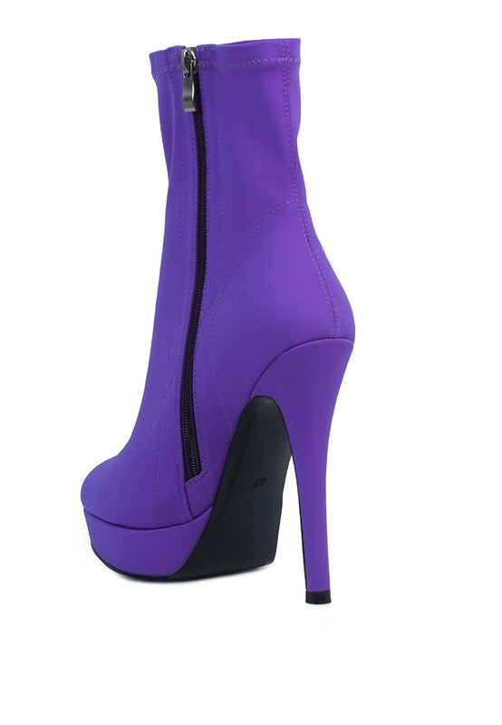 Patotie High Heeled Lycra Ankle Boot - Tigbul's Variety Fashion Shop