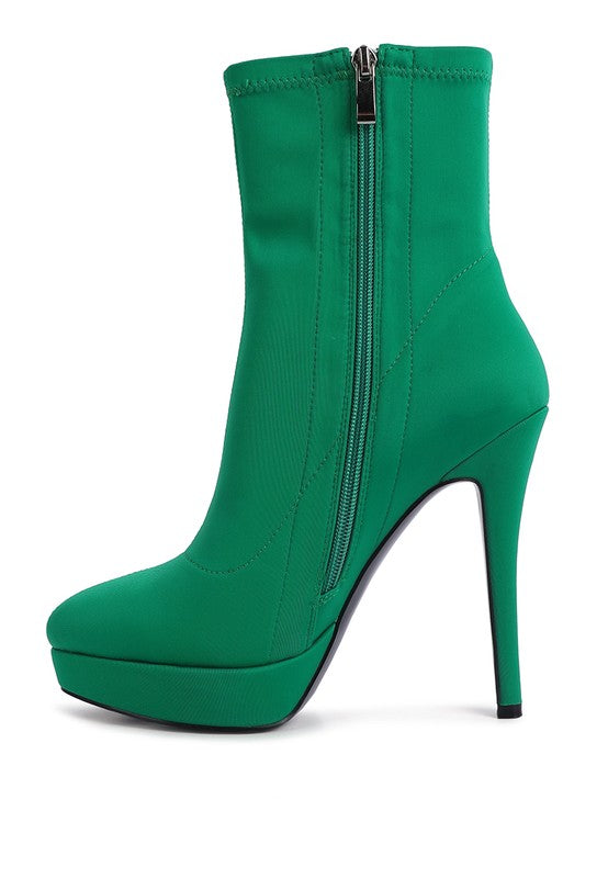 Patotie High Heeled Lycra Ankle Boot - Tigbul's Variety Fashion Shop