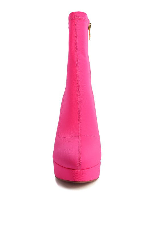 Patotie High Heeled Lycra Ankle Boot - Tigbul's Variety Fashion Shop