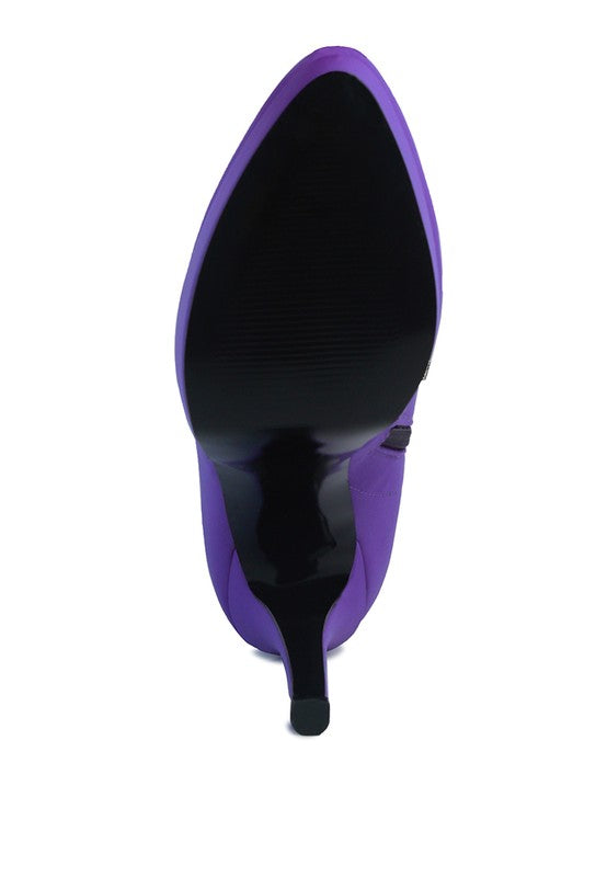 Patotie High Heeled Lycra Ankle Boot - Tigbul's Variety Fashion Shop