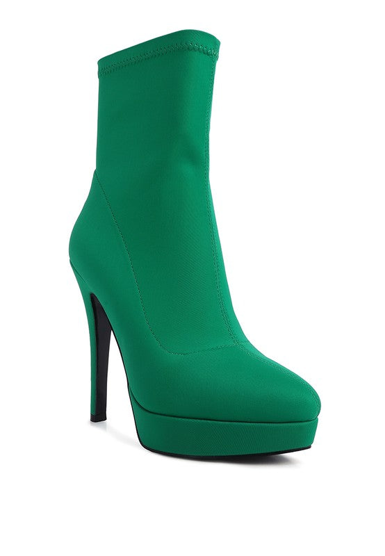 Patotie High Heeled Lycra Ankle Boot - Tigbul's Variety Fashion Shop