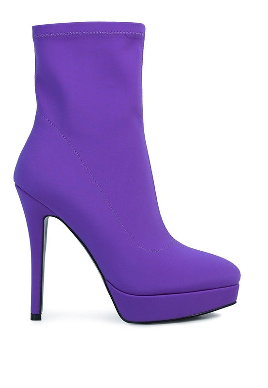 Patotie High Heeled Lycra Ankle Boot - Tigbul's Variety Fashion Shop