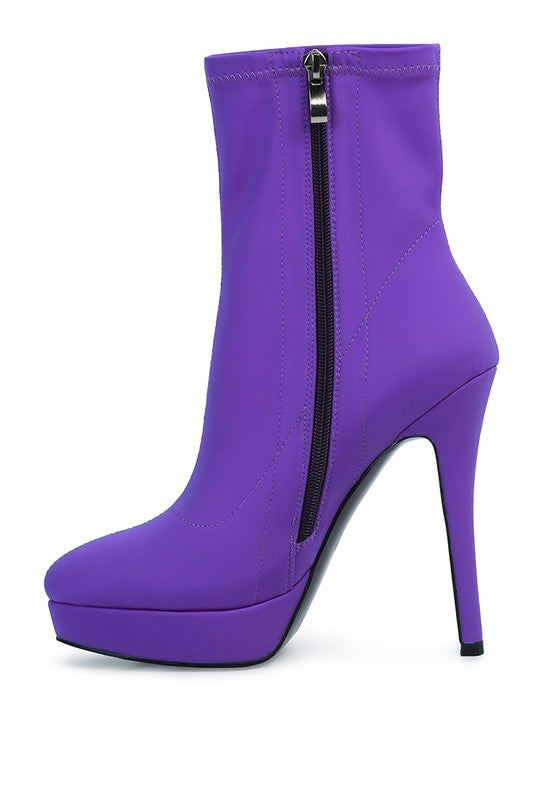 Patotie High Heeled Lycra Ankle Boot - Tigbul's Variety Fashion Shop